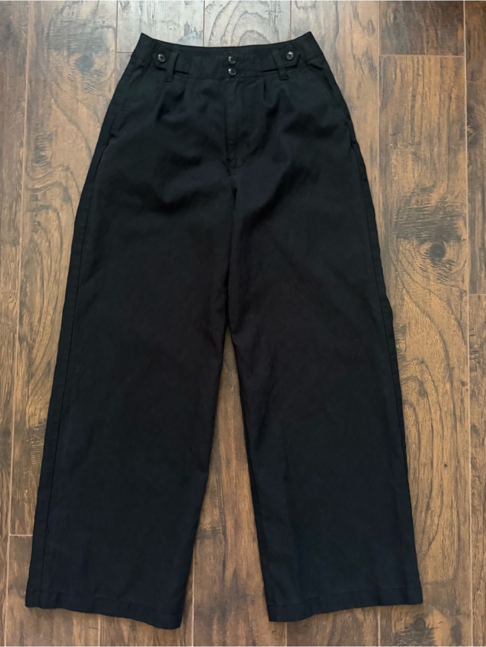 Madewell The Harlow Wide-Leg Pant In Black Size 00